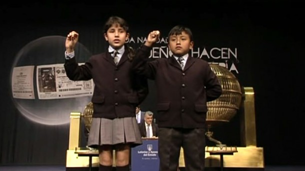 Los niños de San Ildefonso cantarán los premios en el sorteo de hoy. Foto: EITB